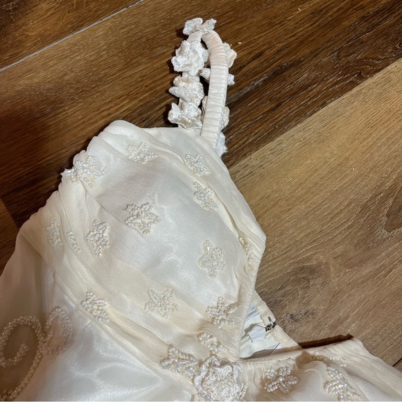 Vintage 100% Silk Beaded Dress Vintage Wedding Dress Vintage Beaded Dress Fairy - Picture 9 of 17